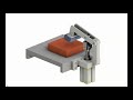 Pneumatic clamp animation with short stroke cylinder