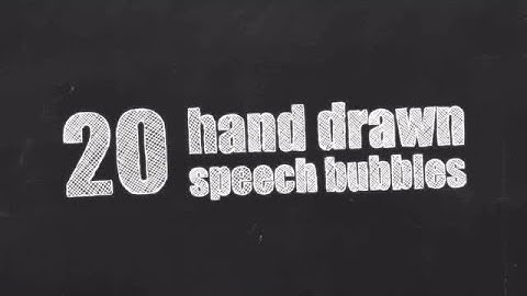 20 Hand-drawn Speech Bubbles Stock Motion Graphics