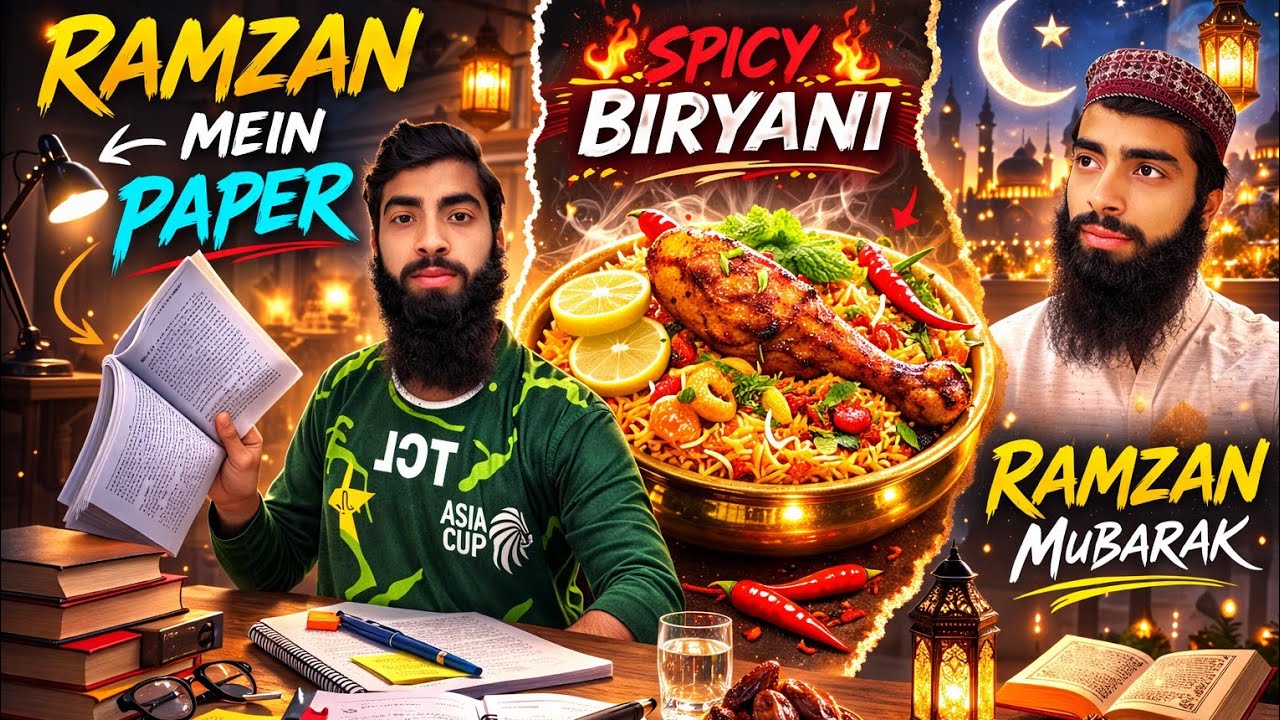 Ramzan ma papers Start ho gy🤔. AJ Ghar par spicy chicken biryani bani Maza a gia 🥰👍💯.( Ubaid hafeez)