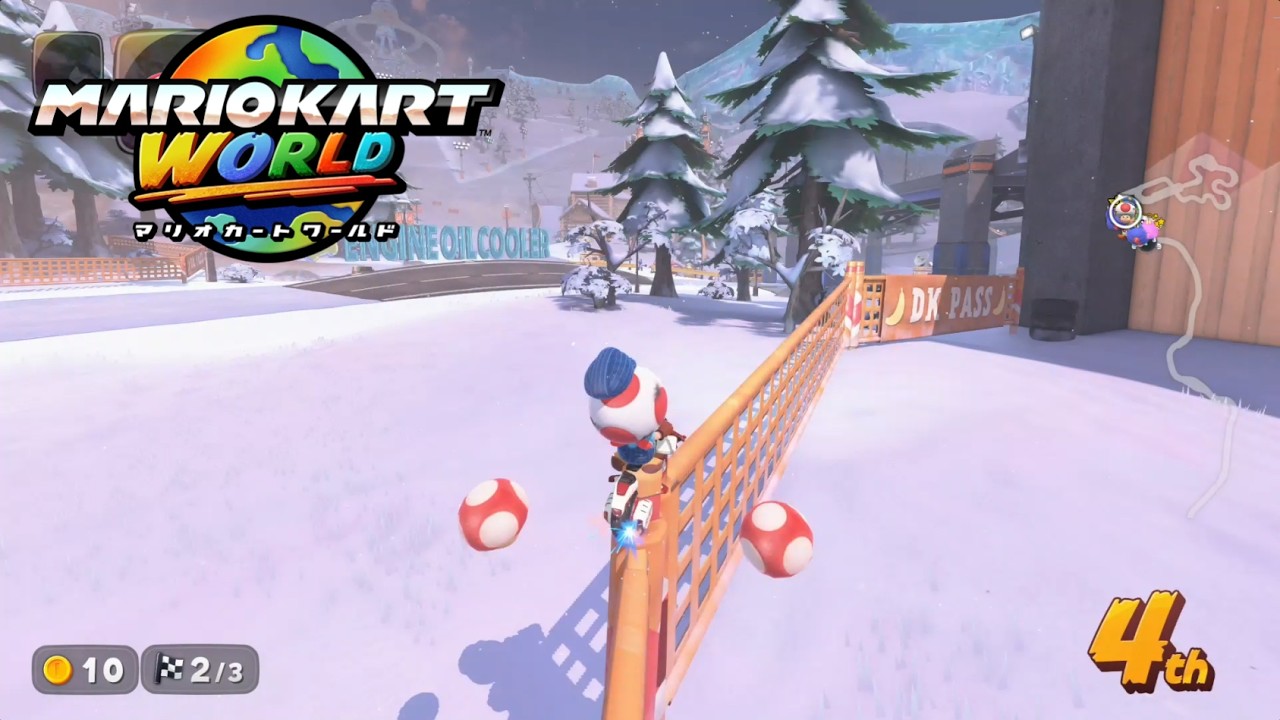 DKスノマの柵乗りショートカットが最強すぎるww【マリオカートワールド】