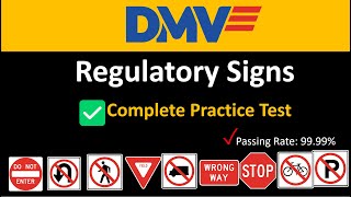 Regulatory Signs 2024 DMV Complete Practice Test with Explanation