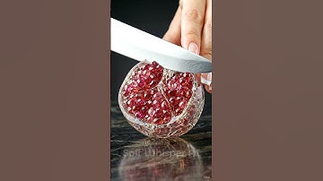Crystal Pomegranate — Watch This Ruby Split 🔴💎 #asmr #satisfying #relaxing #asmrcutting