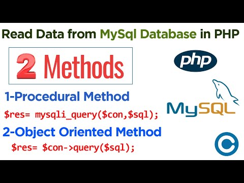 Read Data From MySql DB in PHP - Procedural Method and Object Oriented Method