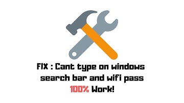 🔧 Fix : Cant type on windows search bar and wifi pass | 100% Work!