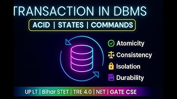 Transaction in DBMS | ACID Properties, States | UP LT Computer Teacher | Bihar STET | TRE 4.0