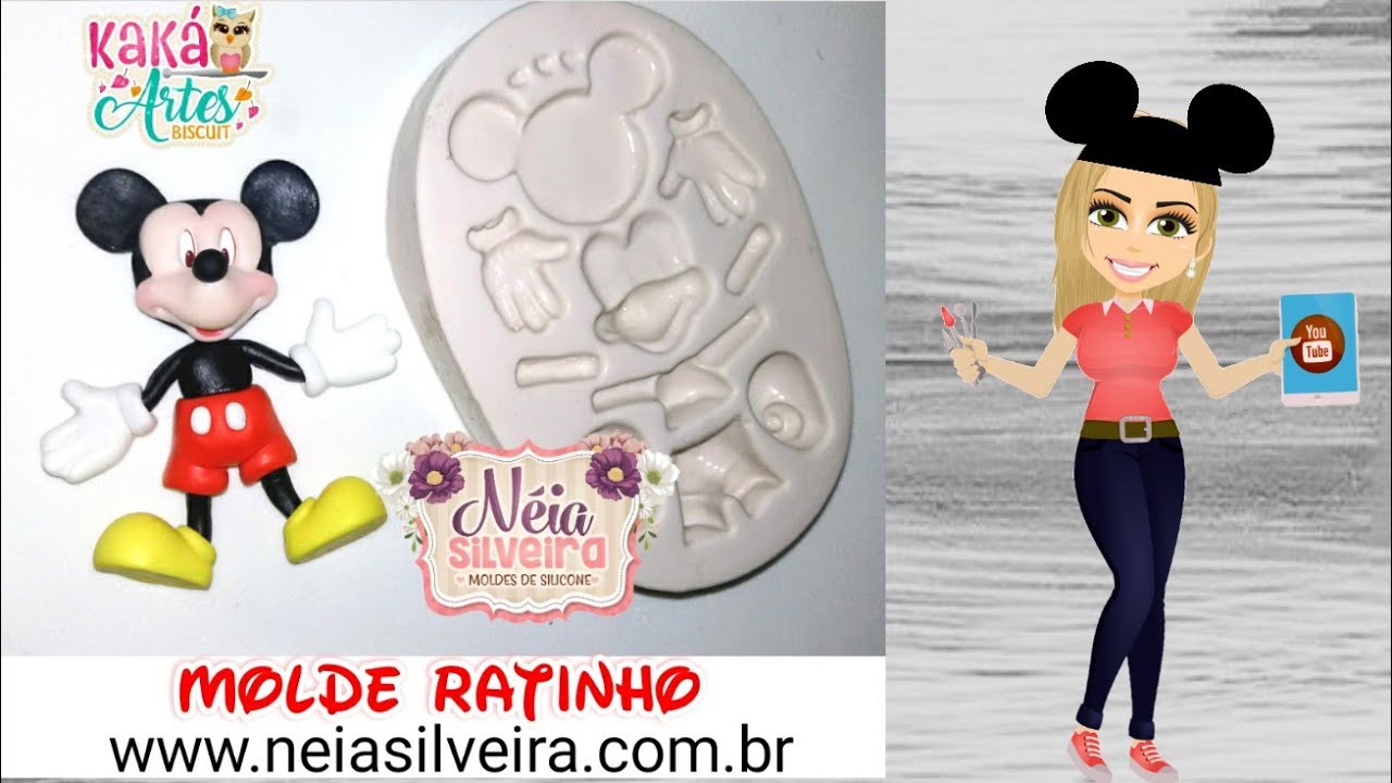 Molde Ratinho P Biscuit com Molde Néia Silveira