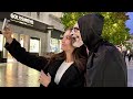 The nun with zombie mask prank part 1  tm pranks