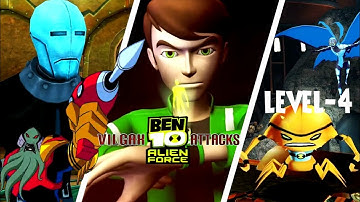 Ben 10 Alien Force Vilgax Attacks Level 4 Walkthrough - Encephalonus IV | Gameplay 720p/1080p