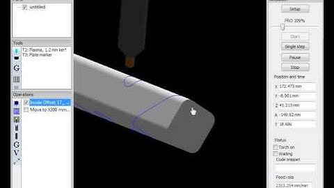 SheetCam Rotary plasma pipe cutting demo