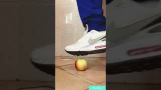 Stomping an Apple! White nikes & Socks