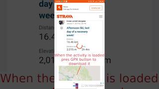 Strava to GPX new usage. Step 2 - browse activities and download screenshot 2