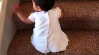 EJ's crawling upstairs