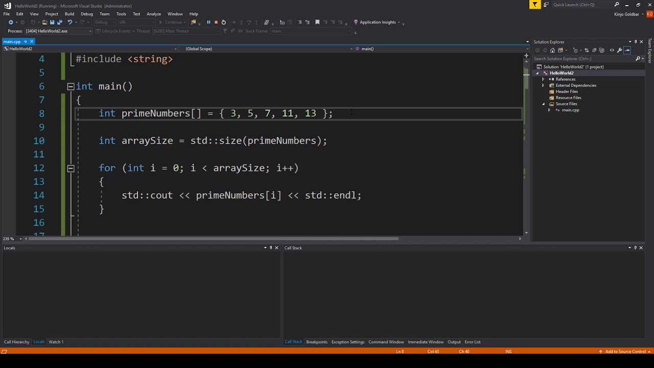 C++ Tutorial #9 - Arrays and C-Strings - YouTube