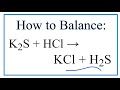 Balancing Chemical Reactions and States