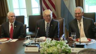 President Trump Welcomes President Macri to the White House