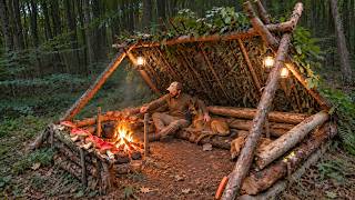 Details 3 Days of Solo Survival With My Dog | No Tent, No Sleeping Bag & Primitive Shelter Update
