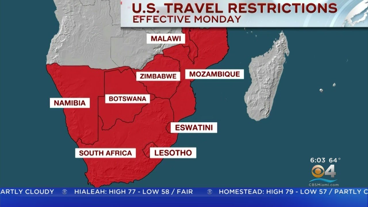 us travel restrictions south africa