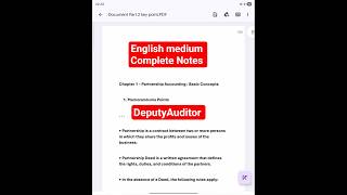 Deputy Auditor Notes Ready 🔥 | Complete Study Material english version #deputyauditor #cgvyapam