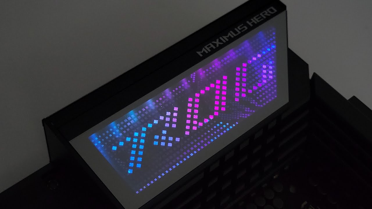 ASUS ROG MAXIMUS Z690 HERO - Polymo 燈光顯示器燈效示範 - YouTube