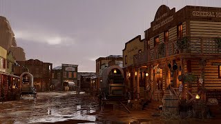 Rainy Wild West Ambience Day & Night 🤠🌵 Immersive Experience