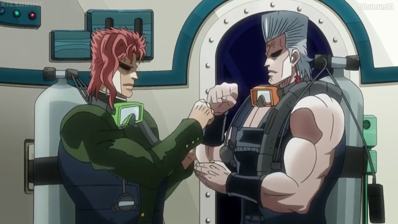 Polnareff and Kakyoin handshake #jojo #anime #jotaro #josephjoestar #a