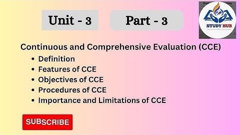 B.ed 2nd semester  / Assessment of learning  / CCE