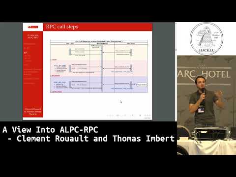 Hack.lu 2017 A view into ALPC-RPC by Clement Rouault and Thomas Imbert