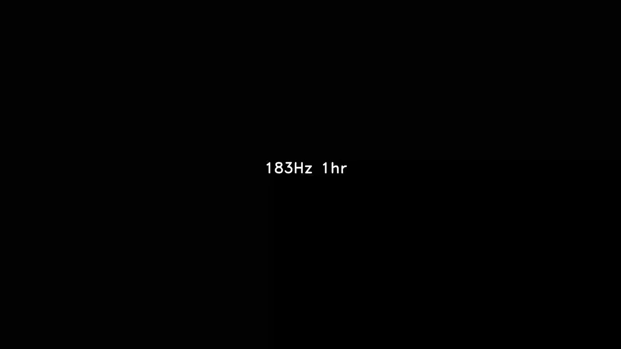 183 Hz 1hr sine sound wave
