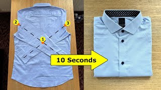 How To Fold A Dress Shirt In 10 Seconds