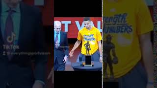 Steph Curry MVP Award (awkward fail 😂) #shorts