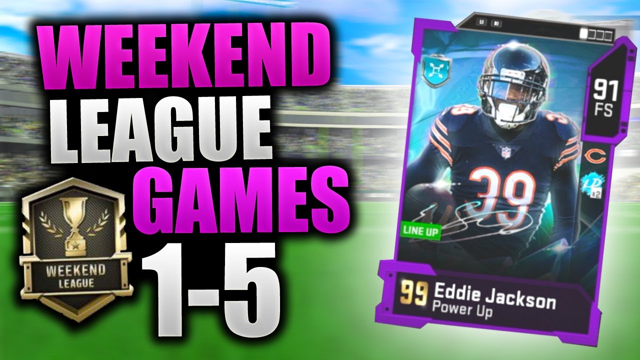 96 ZONE EDDIE JACKSON IS A GOD| Madden 20 Weekend League Games 1-5 | Madden 20 Ultimate Team