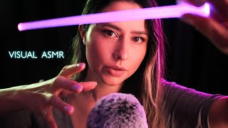 100% VISUAL ASMR ✨ triggers around the mic, hand movements, light triggers, tracing, mouth sounds, +