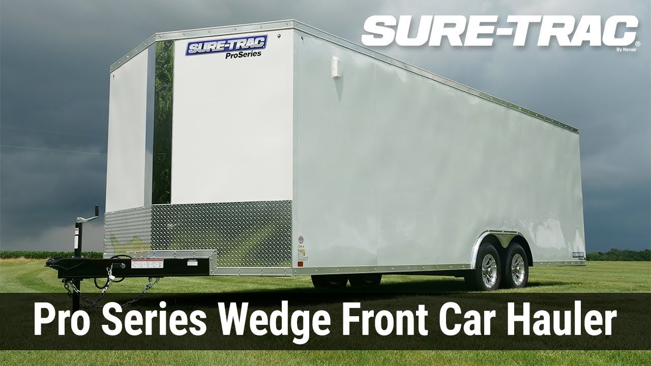enclosed space Sure-Trac Pro Series Wedge Front Car Hauler Features