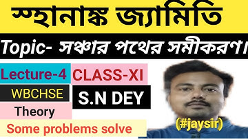 11th class Maths, Coordinate Geometry - Locus & its equation (Exercise-1)Basic concept,L-4,S.N DEY