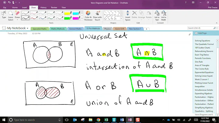 Set Notation and Venn Diagrams Review