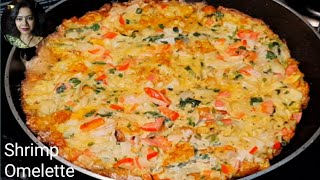 Prawn\/Shrimp Omelette|Indian Style Easy \& Tasty Omelette Recipe|How To Make ShrimpOmelette|EggRecipe