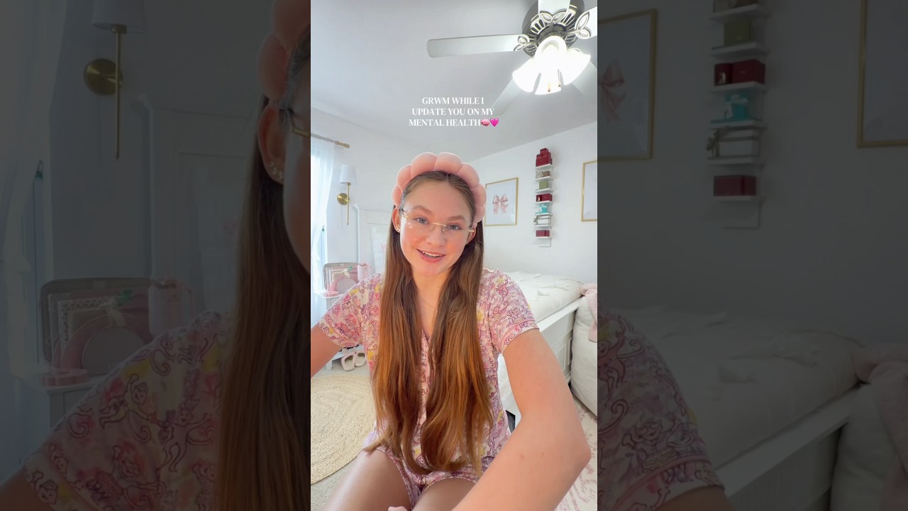 GRWM | while we talk about mental health🩷#grwm#skincare#mentalhealth#depression#anxiety#reality#fyp