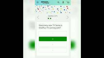 Amazon Quiz answer OnePlus Smart TV