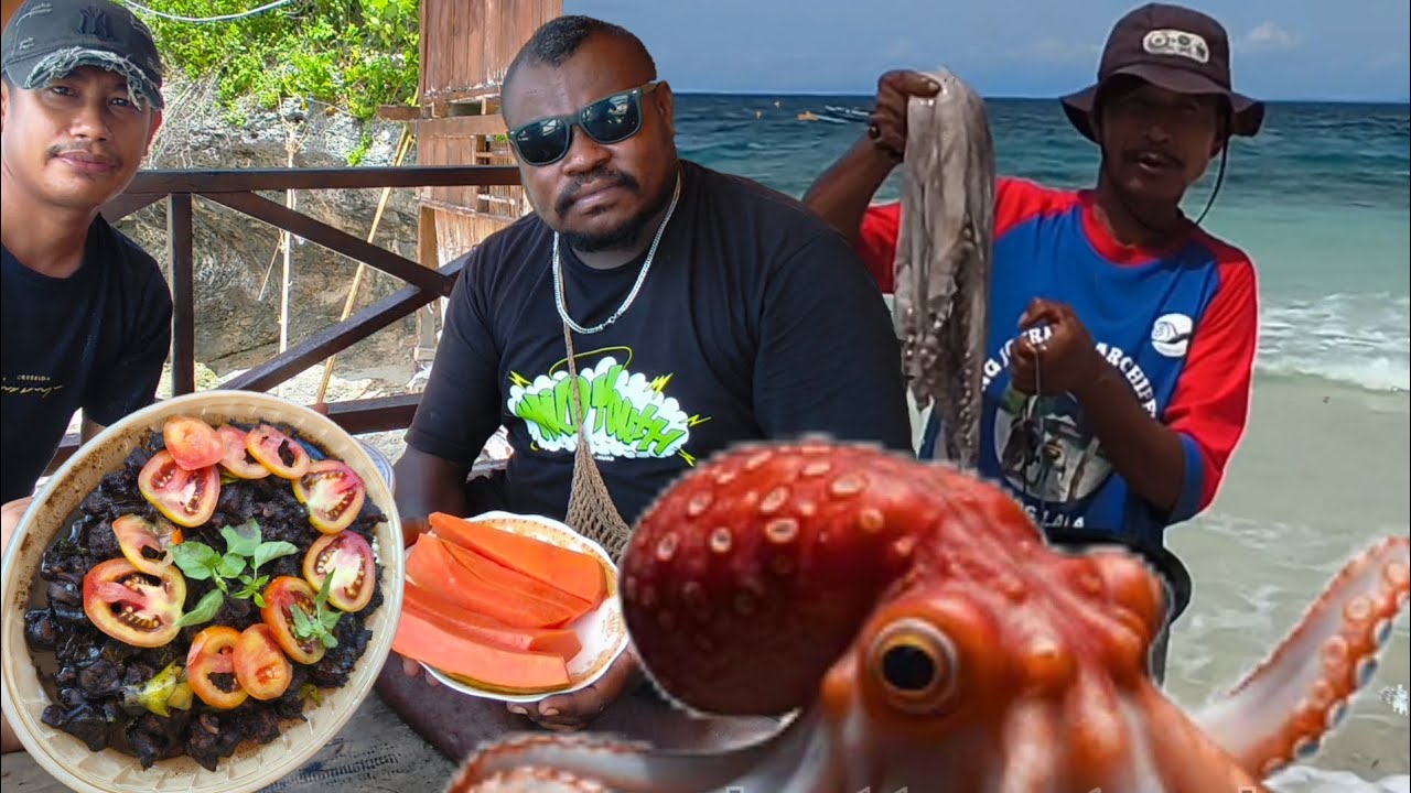 Чистый пляж, полный желудок | Приготовление осьминога в чёрном супе