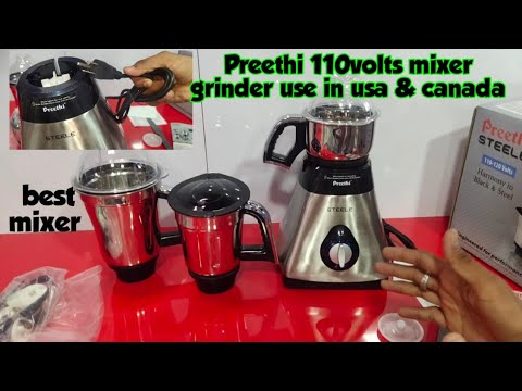 Preethi 110v mixer grinder for usa & Canada Use | preethi steele 110v mixer Review