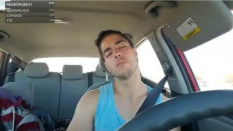 Twitch streamer starts to fall asleep while driving...