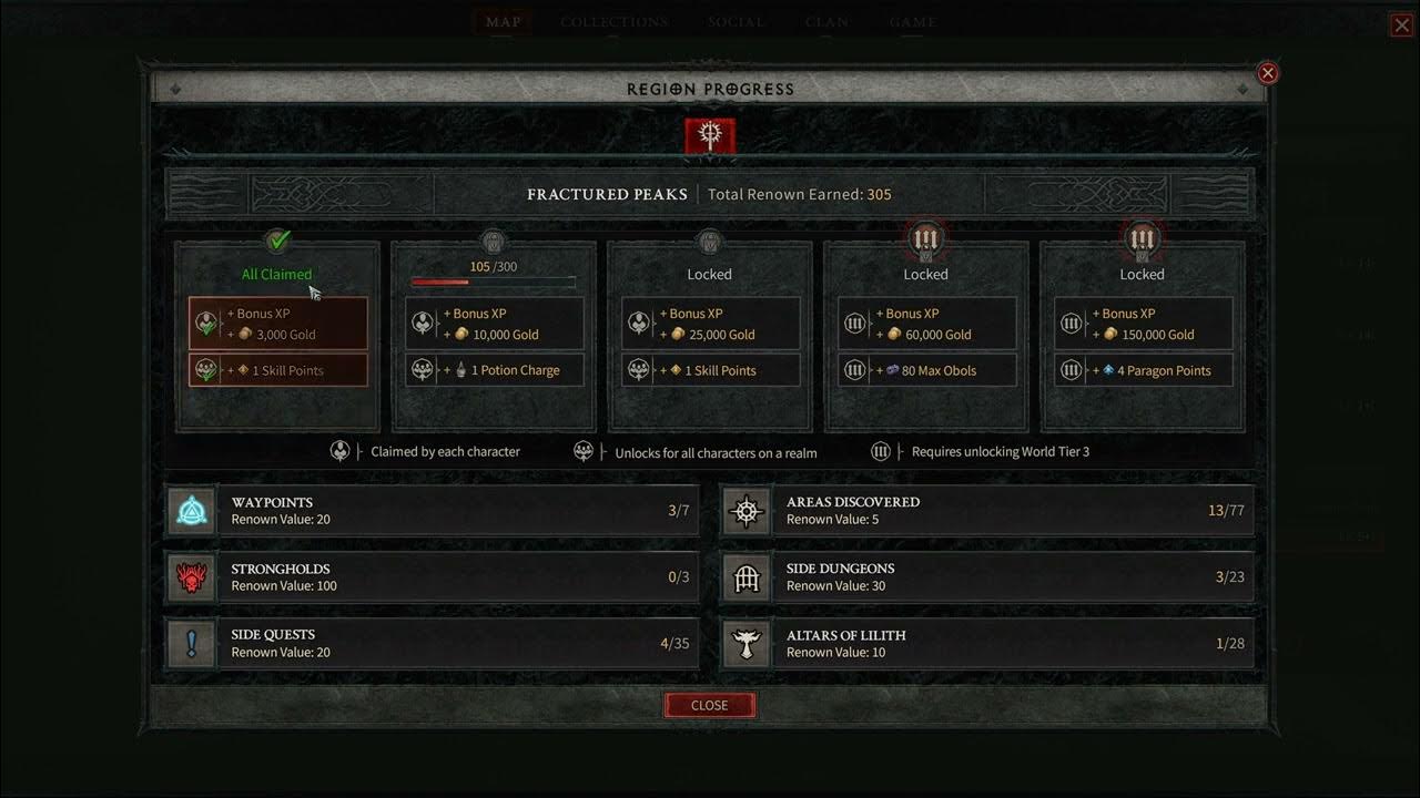 How to claim Renown / Challenge Rewards in Diablo 4