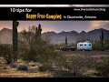 A Nomad's Guide to Happy Camping on Public Land in Quartzsite, Arizona: 10 Trip Planning Tips