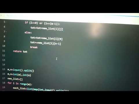 perimeter of matrix in python# IDP series #level-1#  set-1