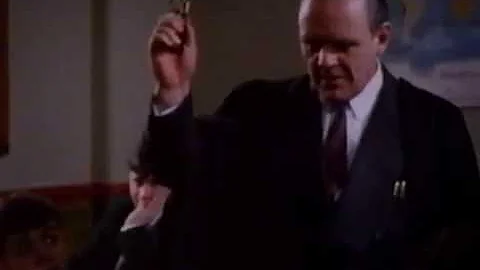 SIr Anthony Hopkins as Gwyn Thomas teaching pupils...