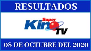 Resultados de la loteria Super Kino Tv de hoy 08 de Octubre del 2020