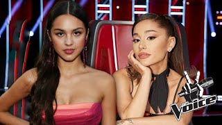 Olivia Rodrigo in The Voice with Ariana Grande