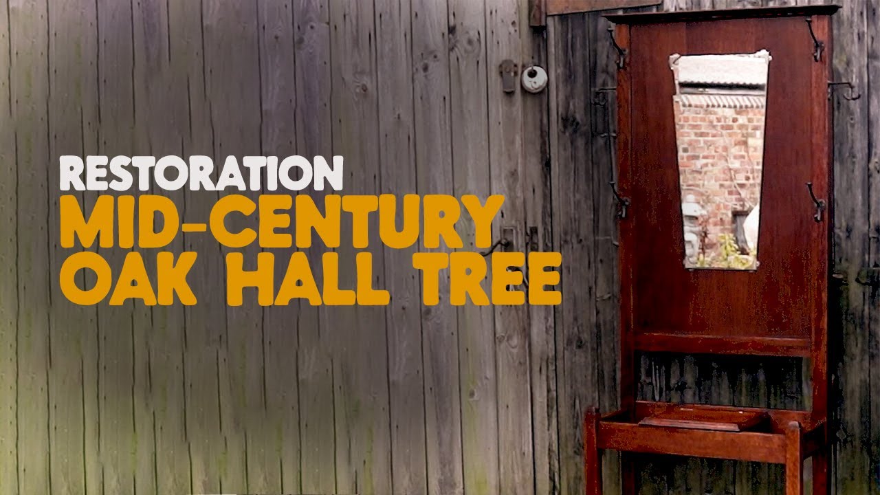 Restoration - Mid-century Oak hall tree