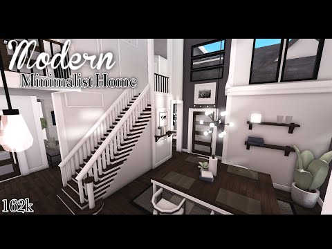 Modern Minimalist Family Home | House Build | Roblox | Bloxburg - YouTube