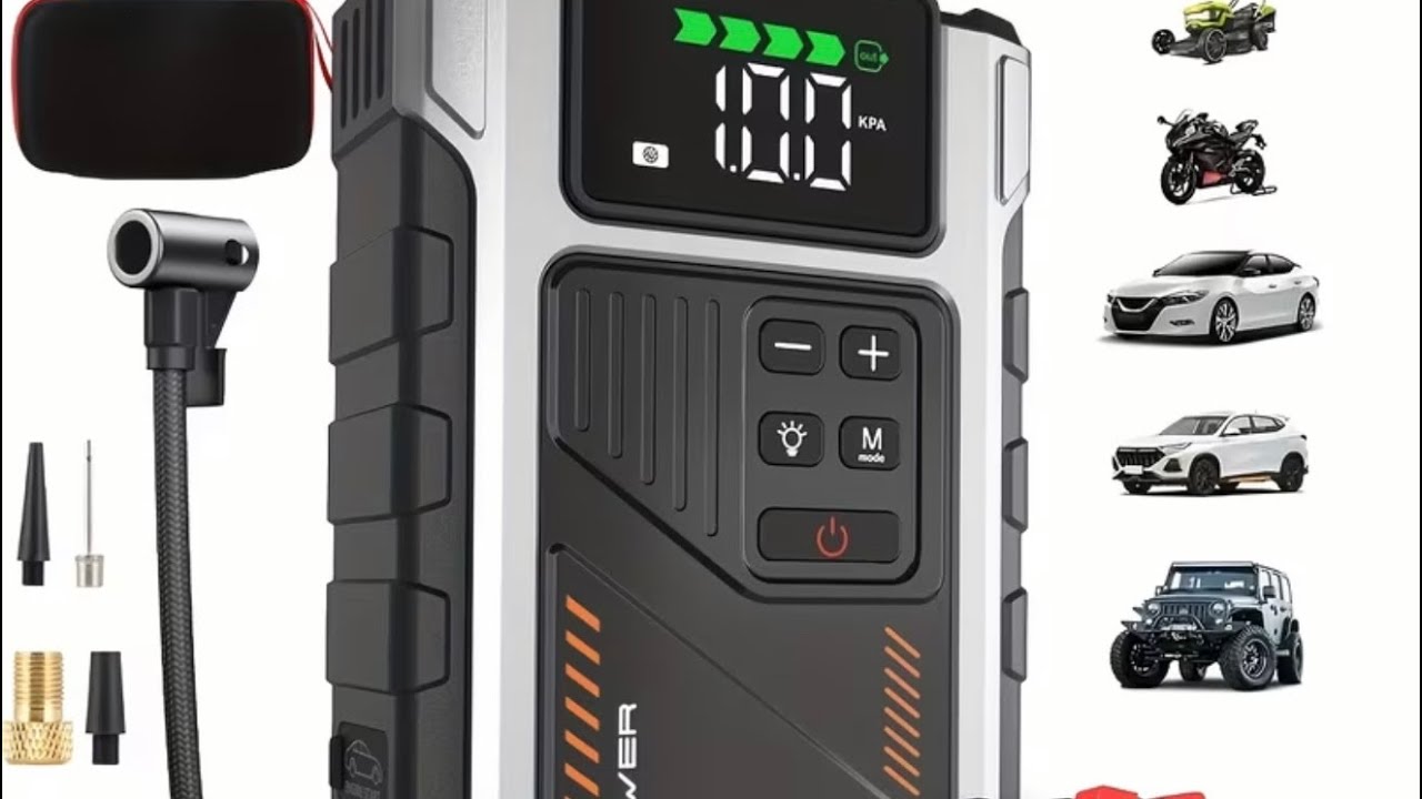 SWAREY 12000mAh Jump Starter Power Pack, 6000A Car Battery Booster 12V Jump Starter.